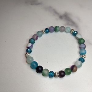 Handcrafted colorful stone bracelet